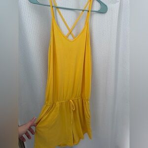 Yellow Sleeveless Romper